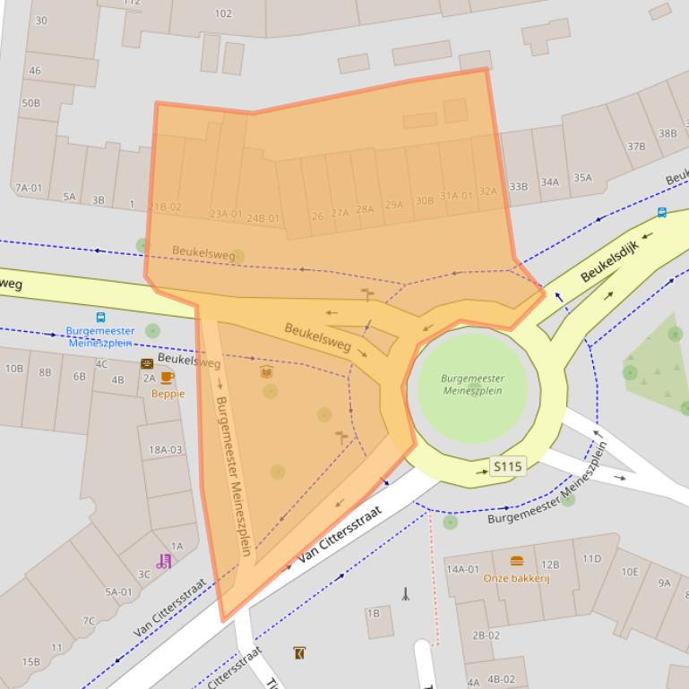 Kaart van postcodegebied 3022XC.