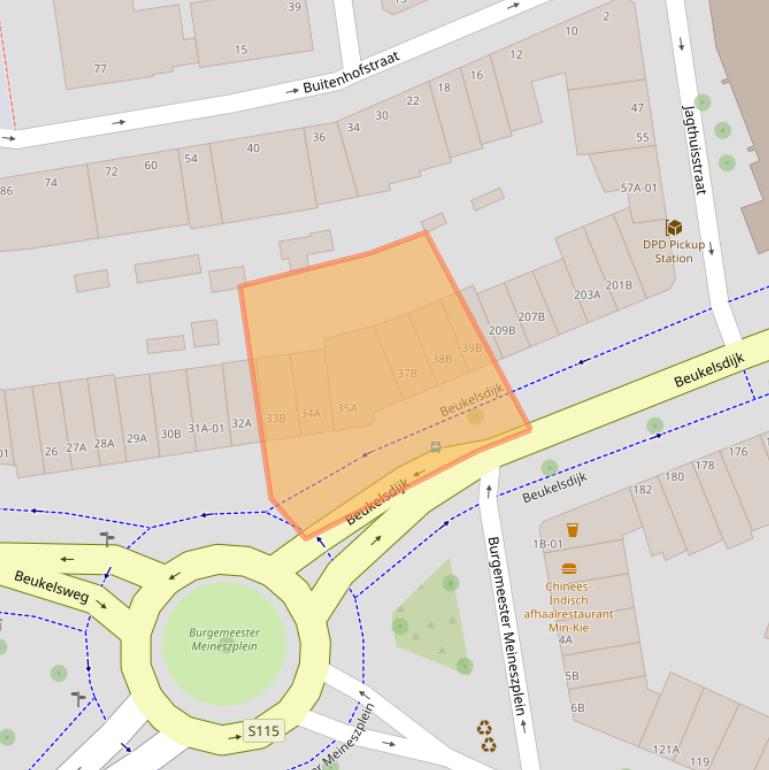 Kaart van postcodegebied 3022XD.