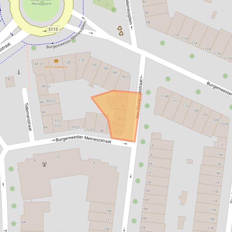 Kaart van postcodegebied 3022XG.