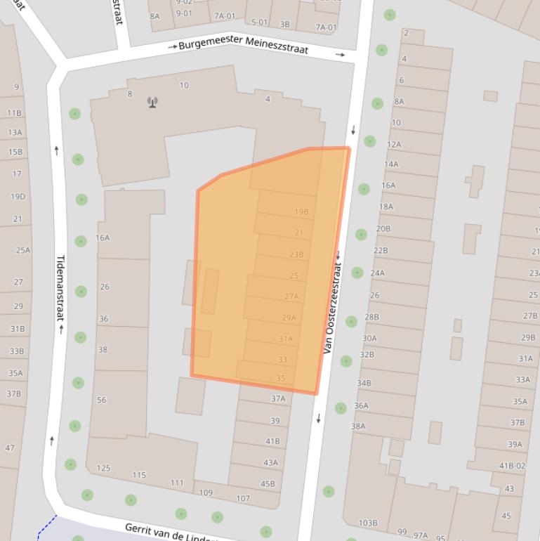 Kaart van postcodegebied 3022XH.