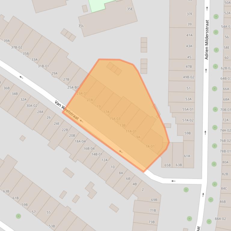 Kaart van postcodegebied 3022ZA.