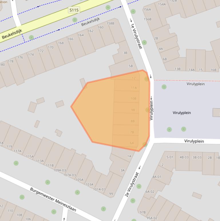 Kaart van postcodegebied 3022ZH.