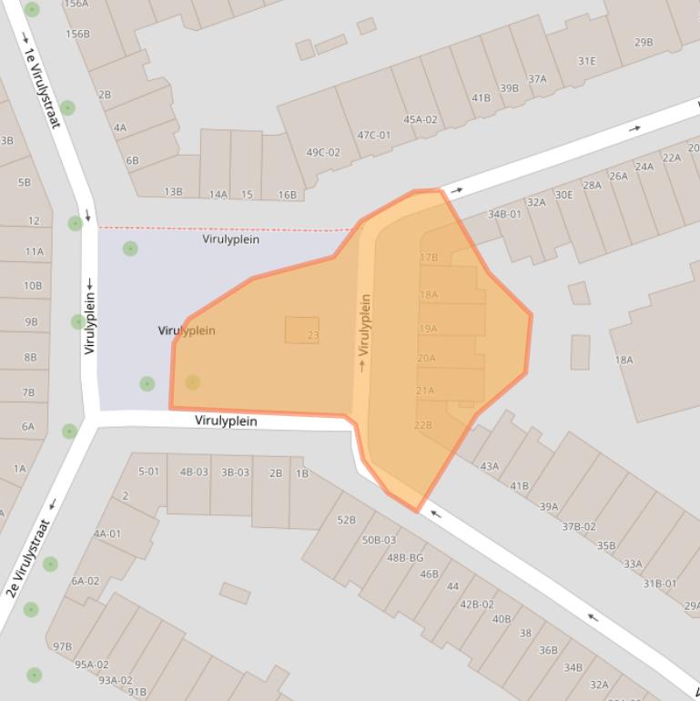 Kaart van postcodegebied 3022ZK.