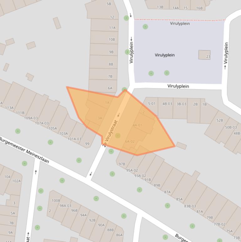 Kaart van postcodegebied 3022ZM.