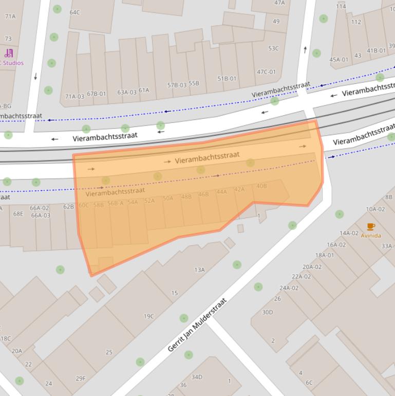 Kaart van postcodegebied 3023AP.