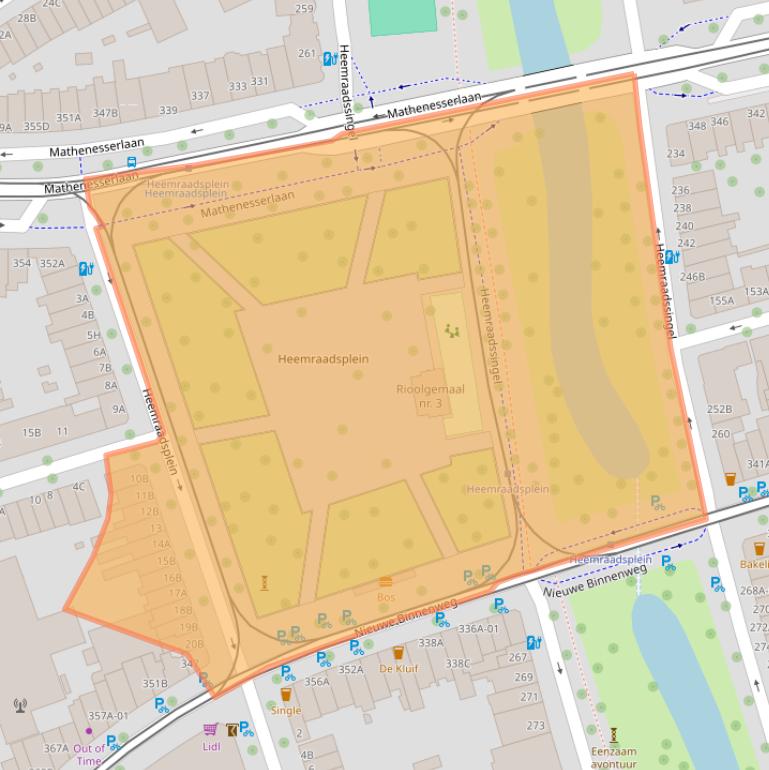 Kaart van postcodegebied 3023BD.