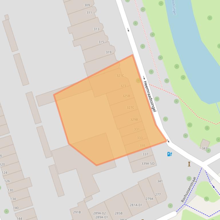 Kaart van postcodegebied 3023BH.