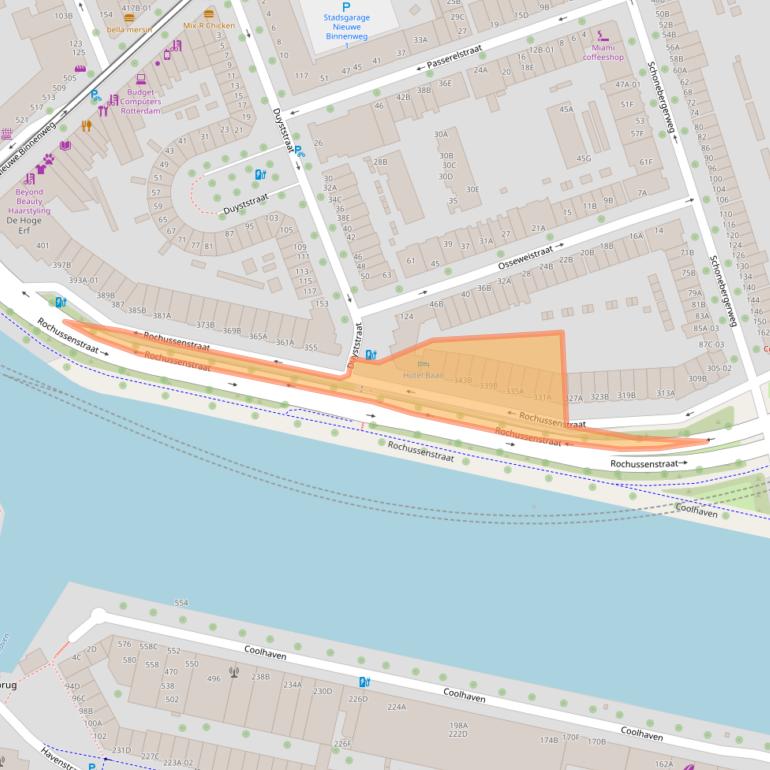 Kaart van postcodegebied 3023DH.