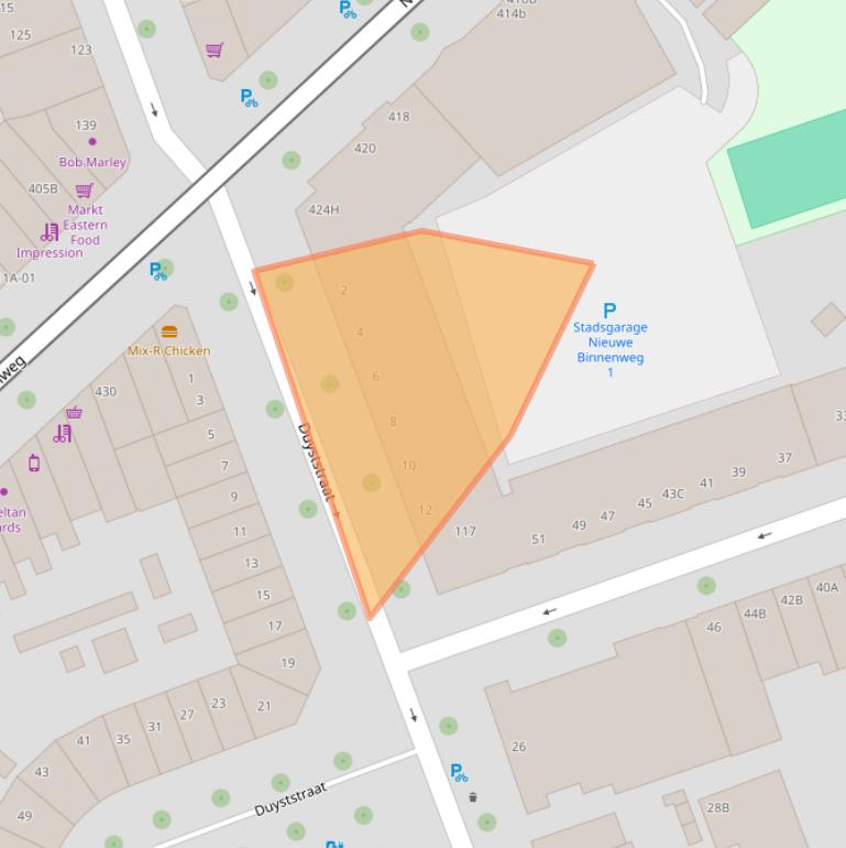 Kaart van postcodegebied 3023ED.