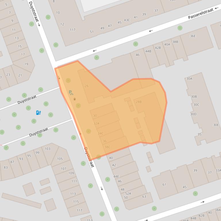 Kaart van postcodegebied 3023EE.