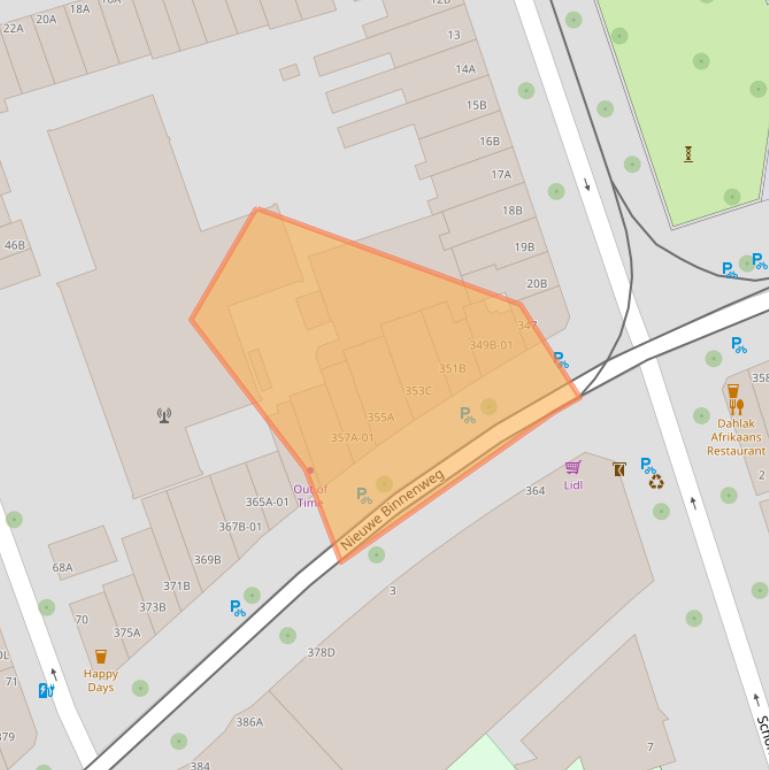 Kaart van postcodegebied 3023EJ.