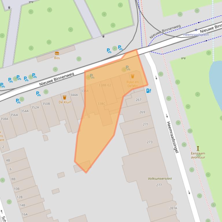 Kaart van postcodegebied 3023ER.