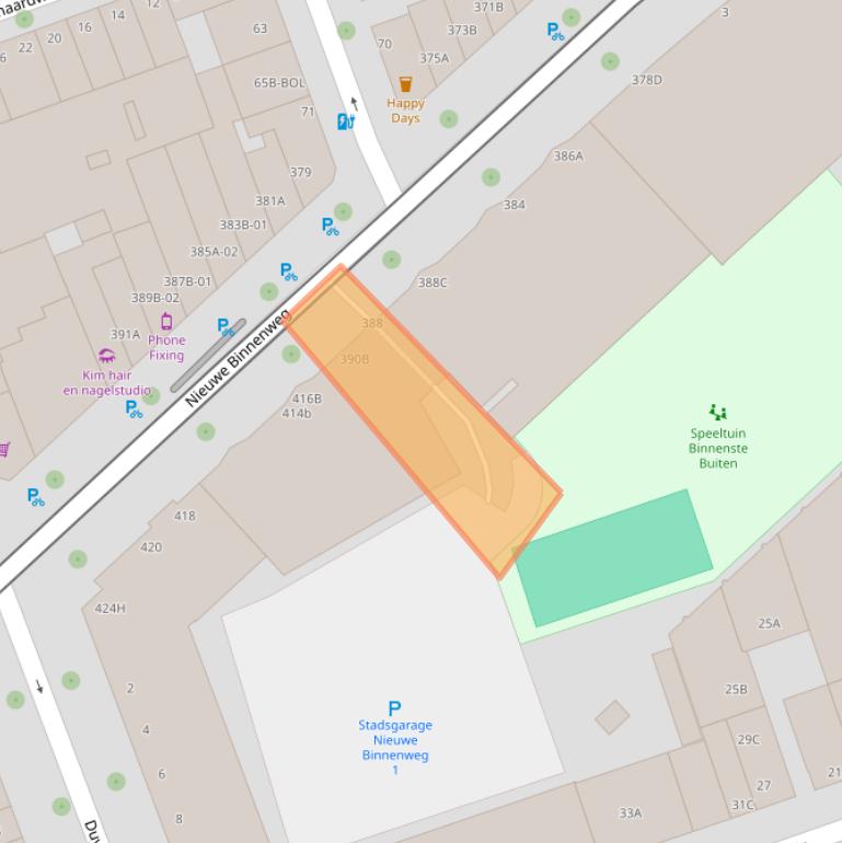 Kaart van postcodegebied 3023EV.