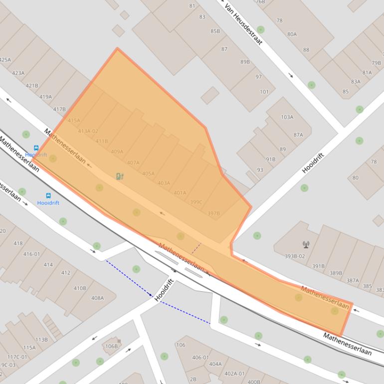 Kaart van postcodegebied 3023GG.