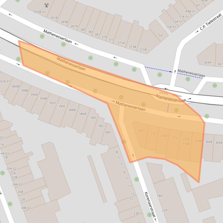 Kaart van postcodegebied 3023HB.