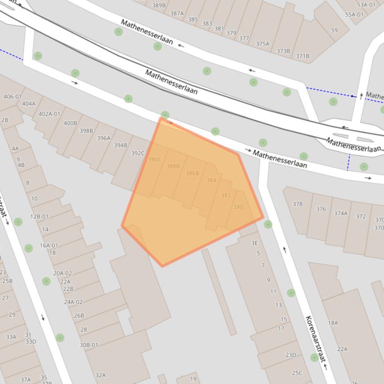 Kaart van postcodegebied 3023HC.