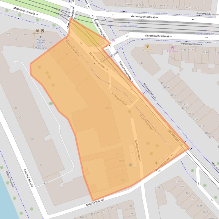 Kaart van postcodegebied 3023HL.