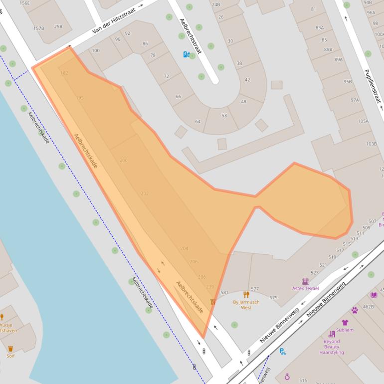 Kaart van postcodegebied 3023JM.