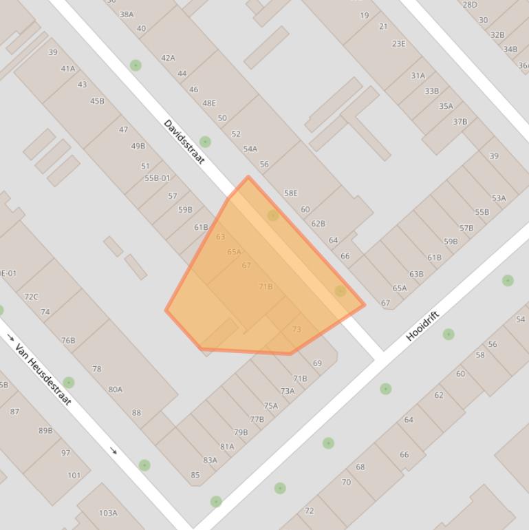 Kaart van postcodegebied 3023KC.