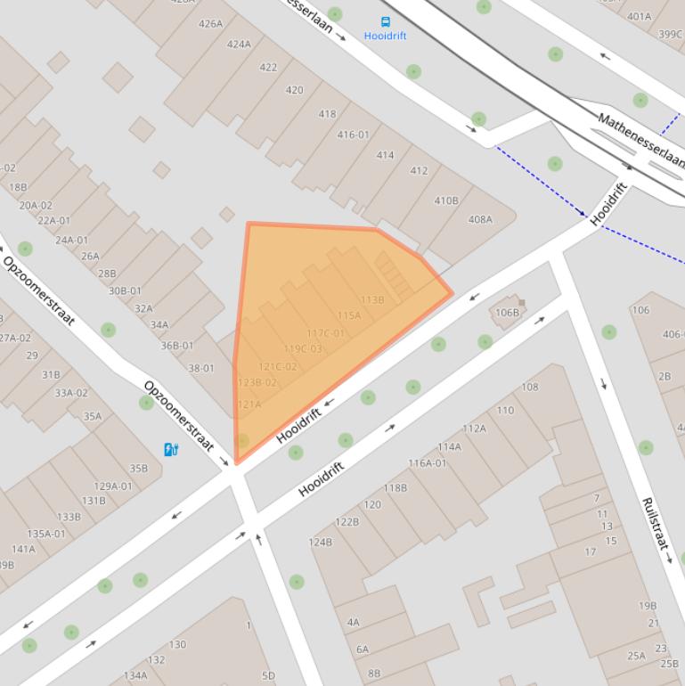 Kaart van postcodegebied 3023KK.