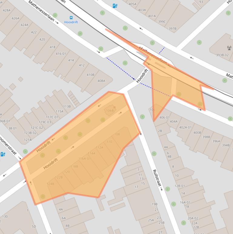 Kaart van postcodegebied 3023KV.