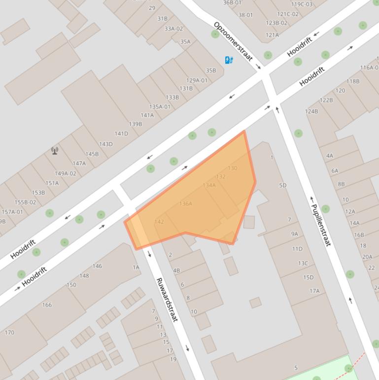 Kaart van postcodegebied 3023KW.