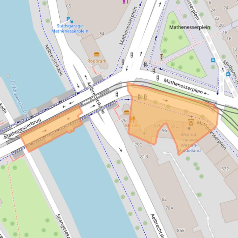 Kaart van postcodegebied 3023LA.