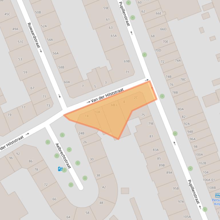 Kaart van postcodegebied 3023PL.