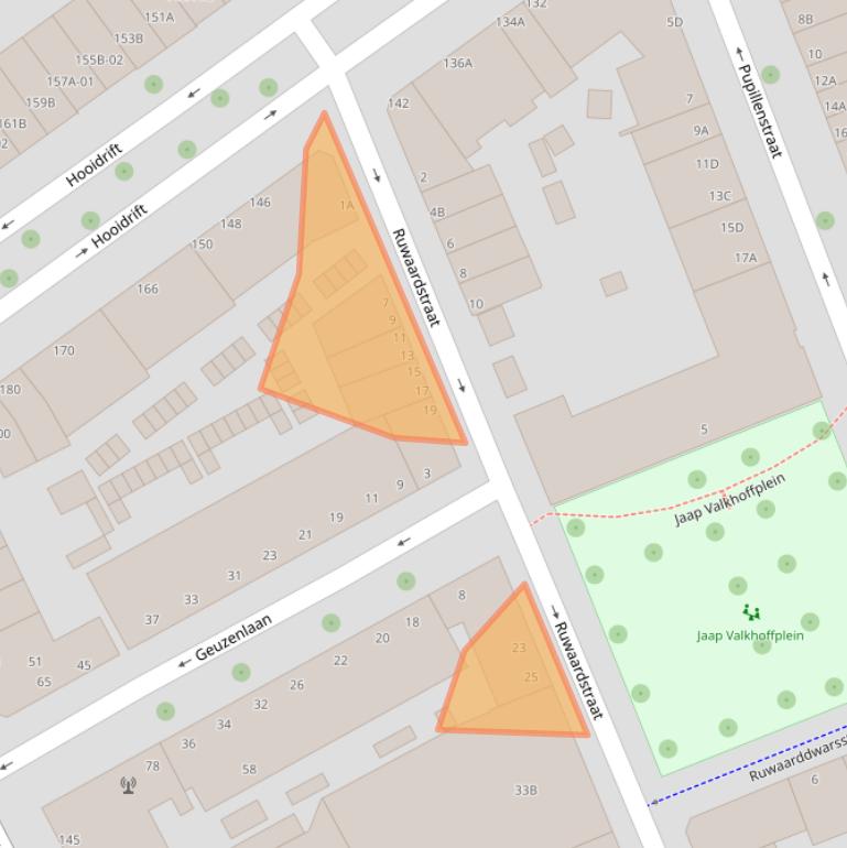 Kaart van postcodegebied 3023PR.