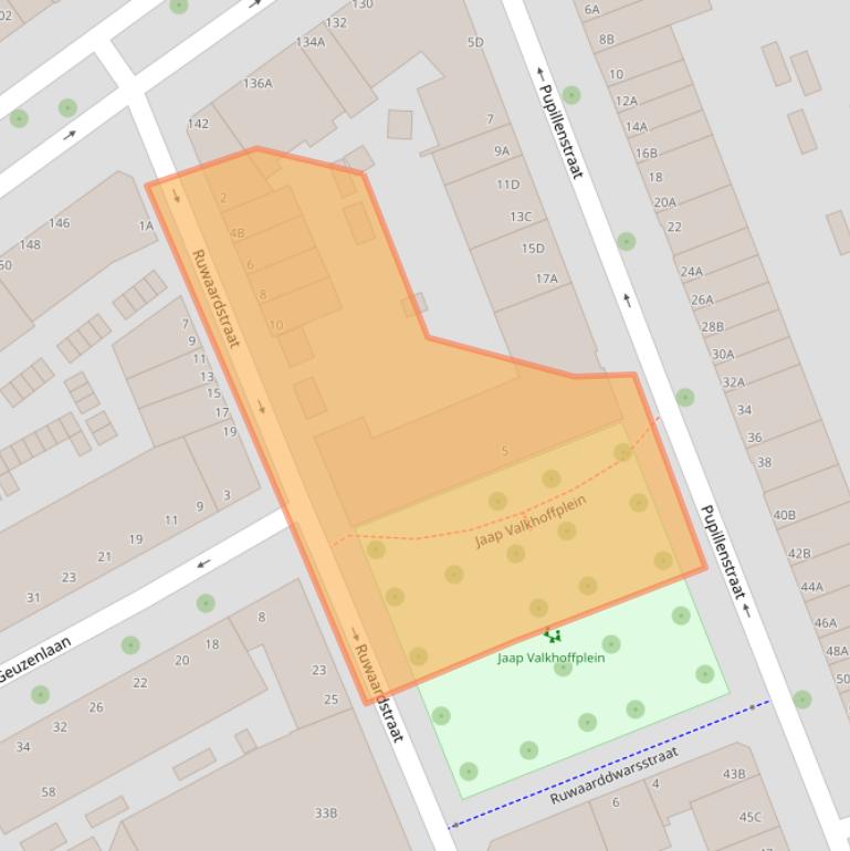 Kaart van postcodegebied 3023PV.