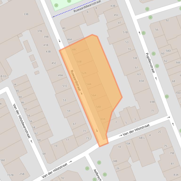 Kaart van postcodegebied 3023PX.