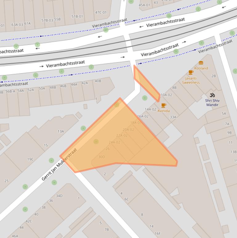 Kaart van postcodegebied 3023RG.