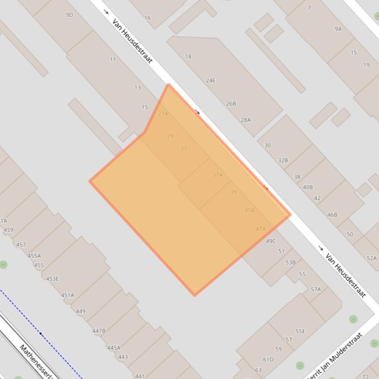 Kaart van postcodegebied 3023RN.