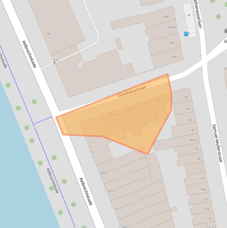 Kaart van postcodegebied 3023SB.