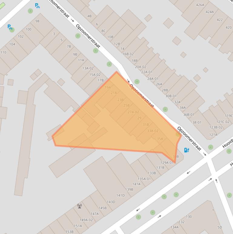 Kaart van postcodegebied 3023SE.