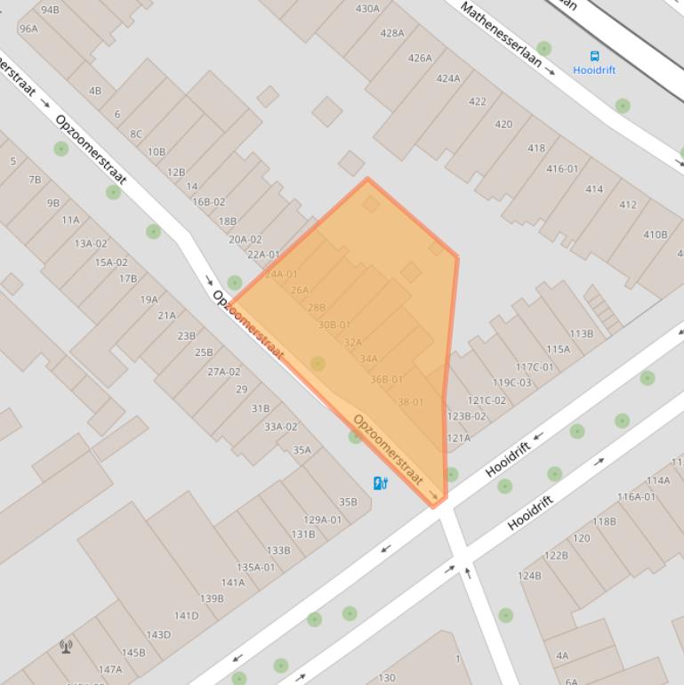 Kaart van postcodegebied 3023SH.