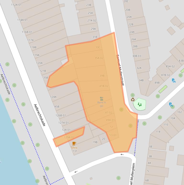 Kaart van postcodegebied 3023SN.