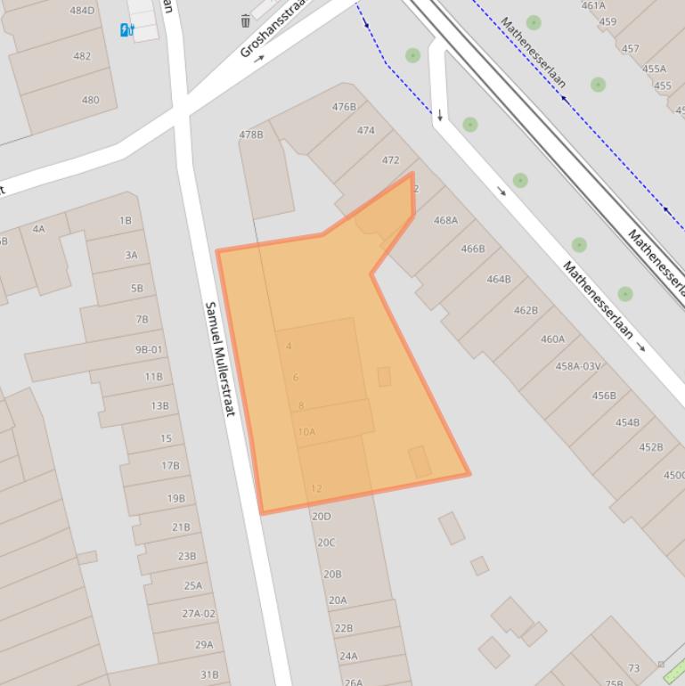 Kaart van postcodegebied 3023SP.