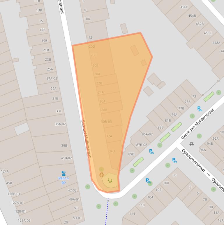 Kaart van postcodegebied 3023SR.