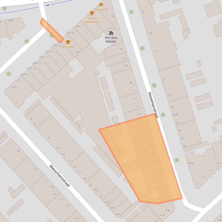 Kaart van postcodegebied 3023TL.