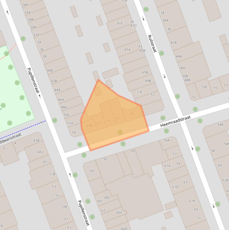 Kaart van postcodegebied 3023VD.