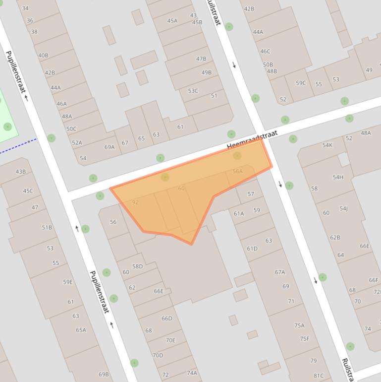 Kaart van postcodegebied 3023VJ.