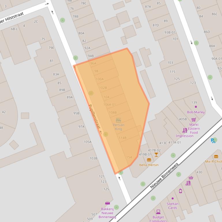 Kaart van postcodegebied 3023VZ.