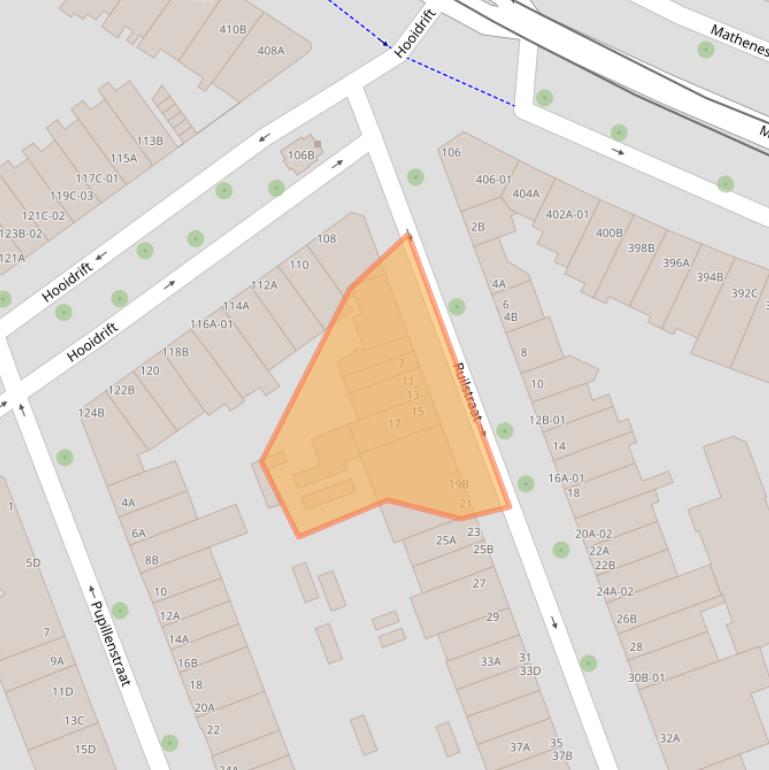 Kaart van postcodegebied 3023XJ.