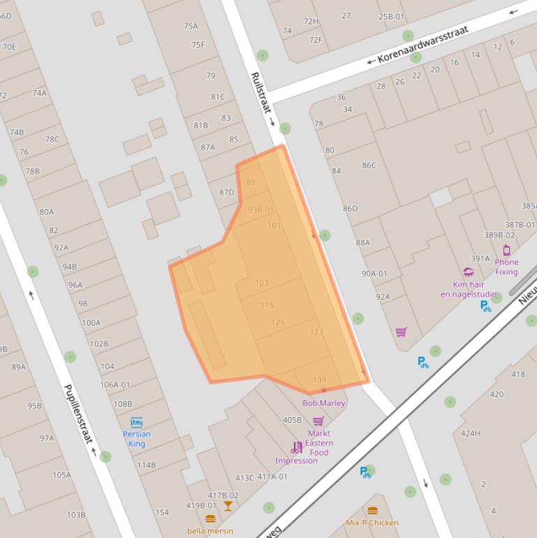 Kaart van postcodegebied 3023XP.