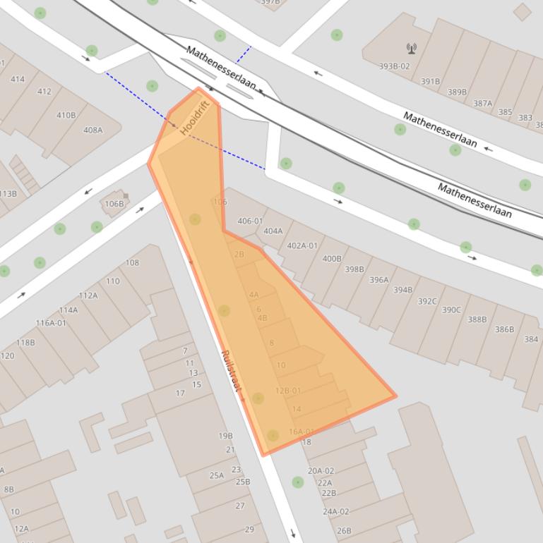 Kaart van postcodegebied 3023XR.