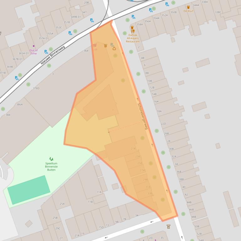 Kaart van postcodegebied 3023ZE.