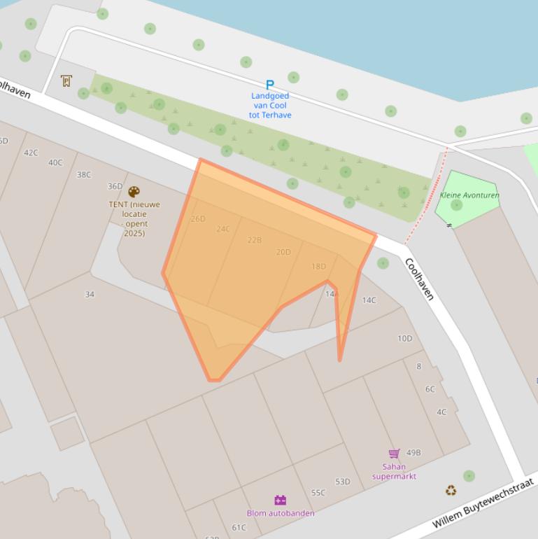 Kaart van postcodegebied 3024AB.