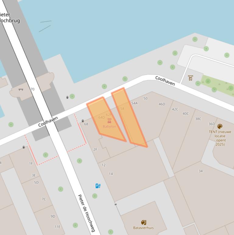 Kaart van postcodegebied 3024AE.