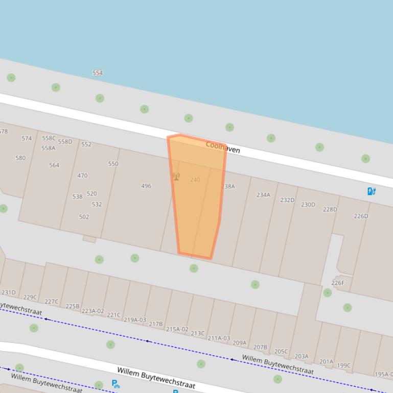 Kaart van postcodegebied 3024AP.